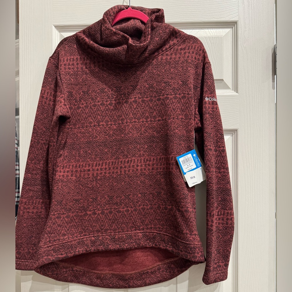 Columbia Women's Burgundy Cowl Neck Sweater